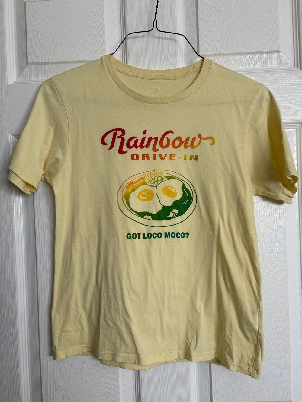 Uniqlo Yellow 'Rainbow Drive-In' Graphic Tee